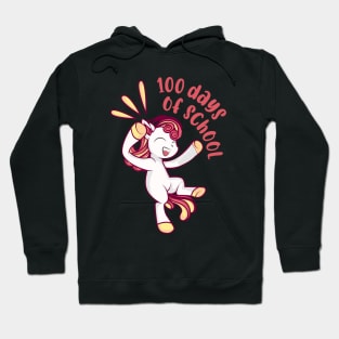 Happy 100 Days Of School Unicorn 100 Days Smarter Kids Hoodie